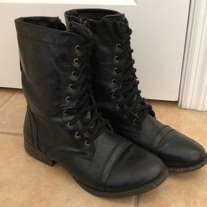 Madden Girl • Black Combat Boots